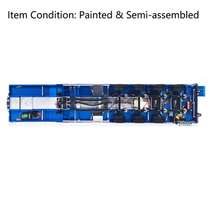 Degree 1/14 Metal Heavy 4Axle Steering Trailer 997 V2 Adjustable Length Width For Remote Control Tractor Truck 56379