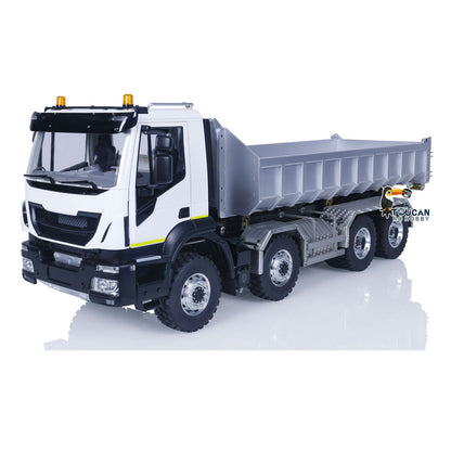 LESU Metal 8x8 Hydraulic RC Dumper Truck 1/14 Ready To Run Remote Control Emulated Car Hobby Models Assembled Painted