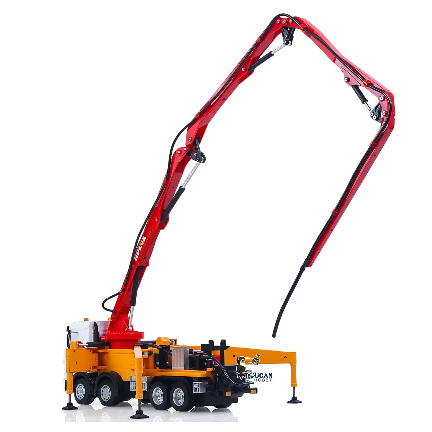 US Stock HUINA 1/18 Remote Control Concrete Pump Truck 1381 Engineering Vehicle Finished Model RTR Manual Support Leg Light Sound Effects