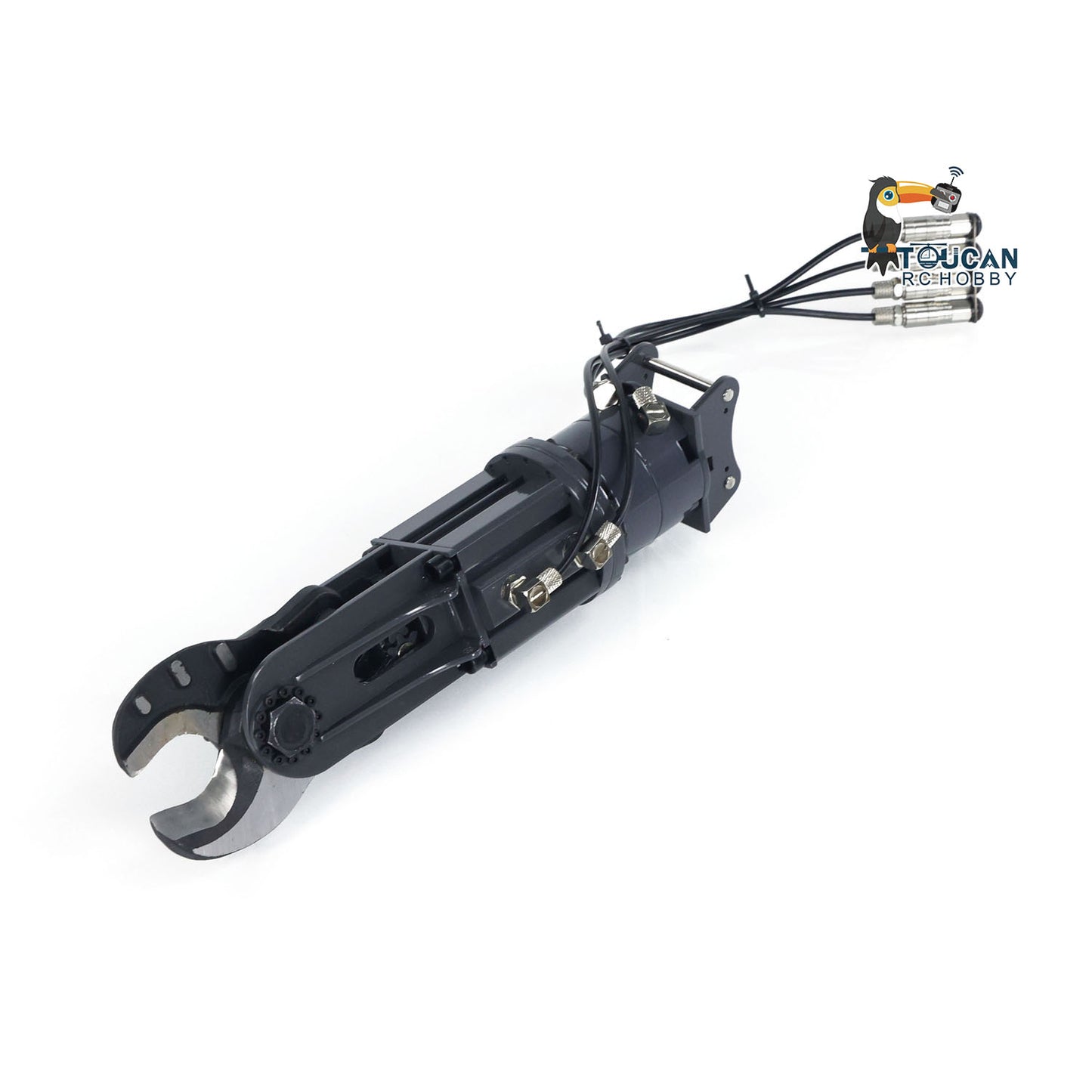 XDRC Metal Sieve Bucket Claw Grab LED Lights Ripper Scarifier Shear for 1/14 L945 RC Hydraulic Excavator Digger Heavy Construction Cars