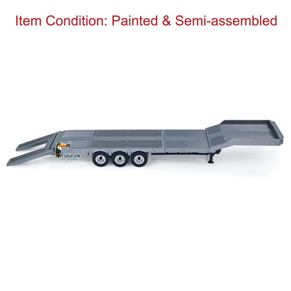 US Stock 73.5CM Plastic Semi Trailer Flatbed 1502 for 1/18 Remote Control Tractor Truck HUINA 1501 Electronic Support Legs Tail Board