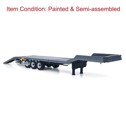 US Stock 73.5CM Plastic Semi Trailer Flatbed 1502 for 1/18 Remote Control Tractor Truck HUINA 1501 Electronic Support Legs Tail Board