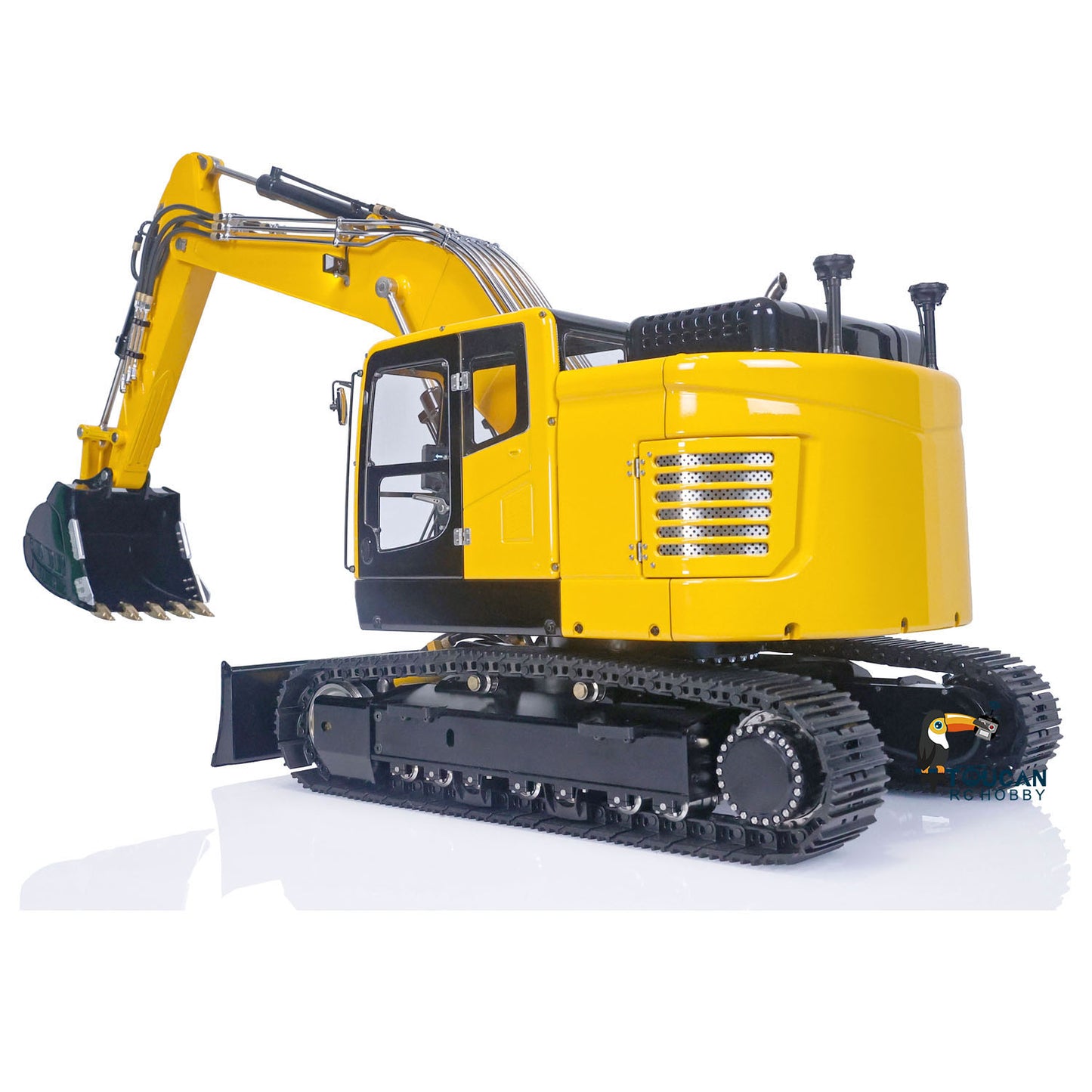 LESU 1/14 RC Metal Aoue-ET26L Hydraulic Painted Excavator ET26L 2 Arms Digger Model Quick Coupler Fork Openable Small Bucket Grab
