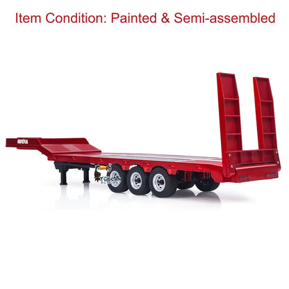 Fast Free Shipping 3 Axle Plastic Semi Trailer Flatbed 1502 for 1/18 Remote Control Tractor Truck HUINA 1501 RC Lorry Car Model Upgrade Parts