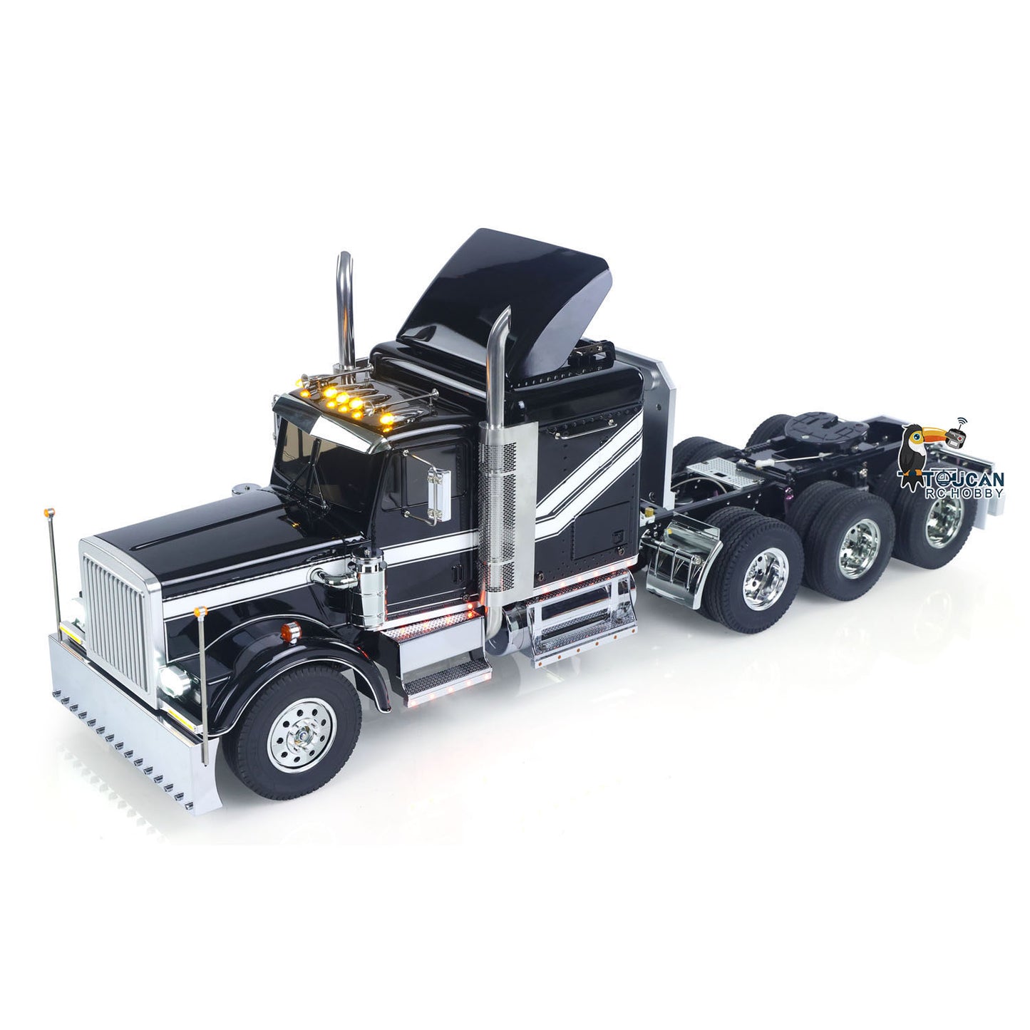 TOUCAN 8X4 King Hauler 1/14 RC Tractor Truck Model 3Speed Remote Control Lorry Car Chassis Suspension Flysky ST8 Radio Battery
