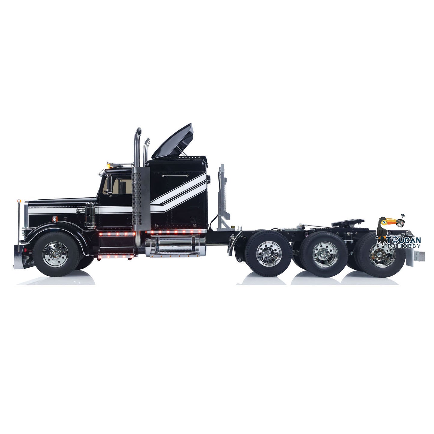 TOUCAN 8X4 King Hauler 1/14 RC Tractor Truck Model 3Speed Remote Control Lorry Car Chassis Suspension Flysky ST8 Radio Battery