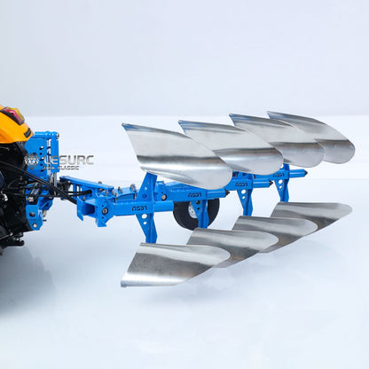 LESU C0072 1/14 Metal Hydraulic Mounted Reversible Plow Upgrade Attachment for AOUE 1050 RC Walking Tractor Agricultural Vehicle Model