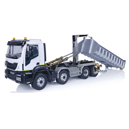 LESU Metal 8x8 Hydraulic RC Dumper Truck 1/14 Ready To Run Remote Control Emulated Car Hobby Models Assembled Painted