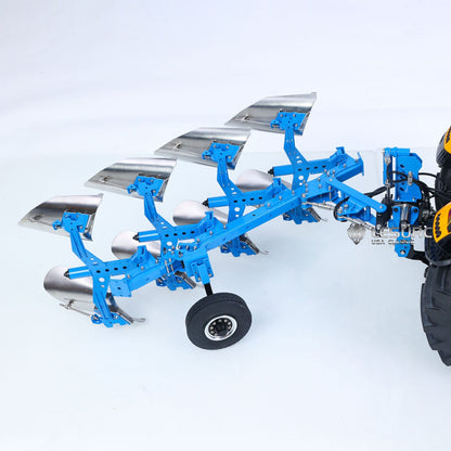 LESU C0072 1/14 Metal Hydraulic Mounted Reversible Plow Upgrade Attachment for AOUE 1050 RC Walking Tractor Agricultural Vehicle Model