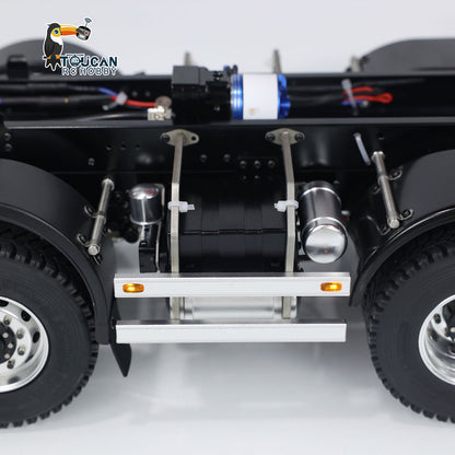 1/14 8x8 Metal Hydraulic RC Dump Truck Remote Control Tipper Car Sound Lights Assembled Painted Model ESC Motor Servo