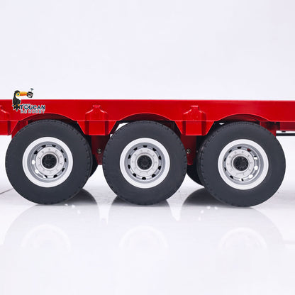 US Stock 3 Axle Plastic Semi Trailer Flatbed 1502 for 1/18 Remote Control Tractor Truck HUINA 1501 RC Lorry Car Model Upgrade Parts