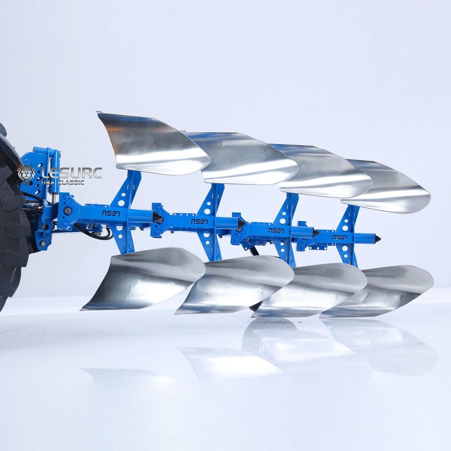 LESU C0072 1/14 Metal Hydraulic Mounted Reversible Plow Upgrade Attachment for AOUE 1050 RC Walking Tractor Agricultural Vehicle Model