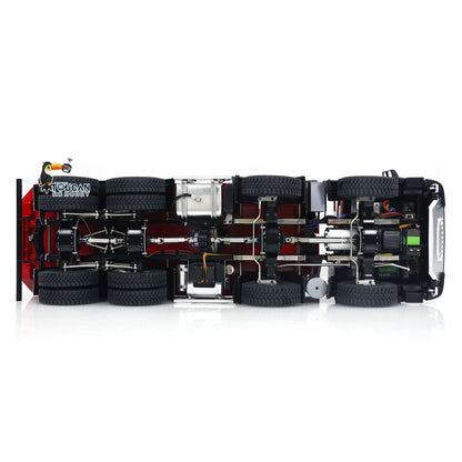 1/14 8x8 Metal Hydraulic RC Dump Truck Remote Control Tipper Car Sound Lights Assembled Painted Model ESC Motor Servo