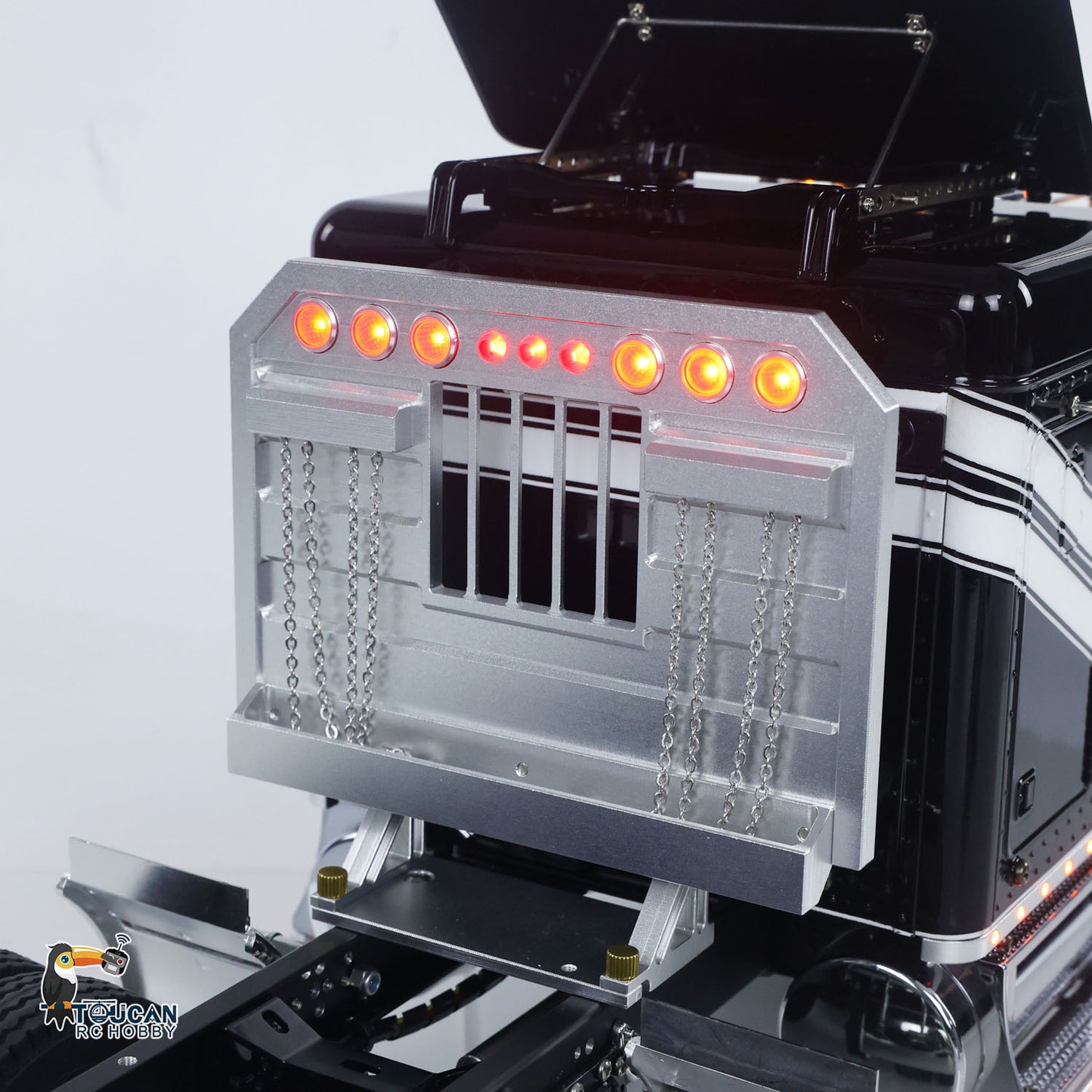 TOUCAN 8X4 King Hauler 1/14 RC Tractor Truck Model 3Speed Remote Control Lorry Car Chassis Suspension Flysky ST8 Radio Battery