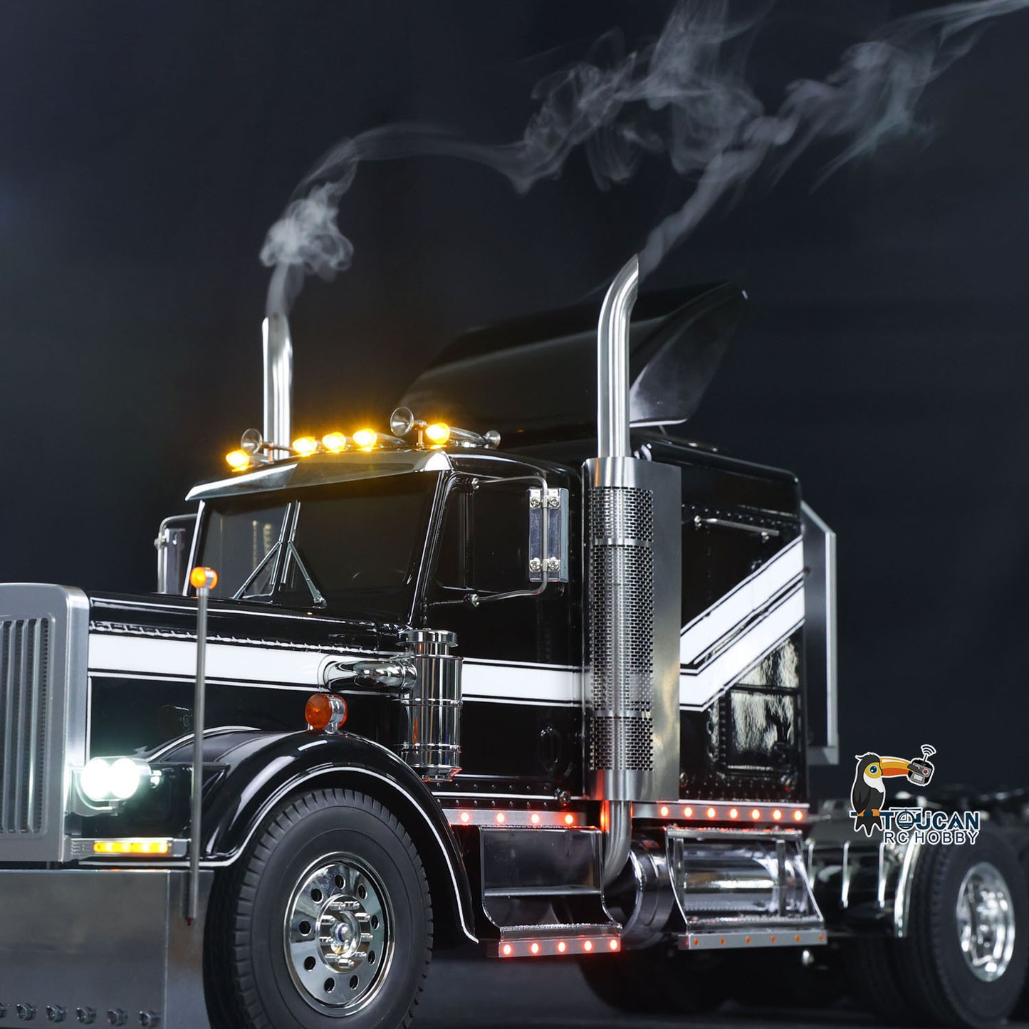 TOUCAN 8X4 King Hauler 1/14 RC Tractor Truck Model 3Speed Remote Control Lorry Car Chassis Suspension Flysky ST8 Radio Battery