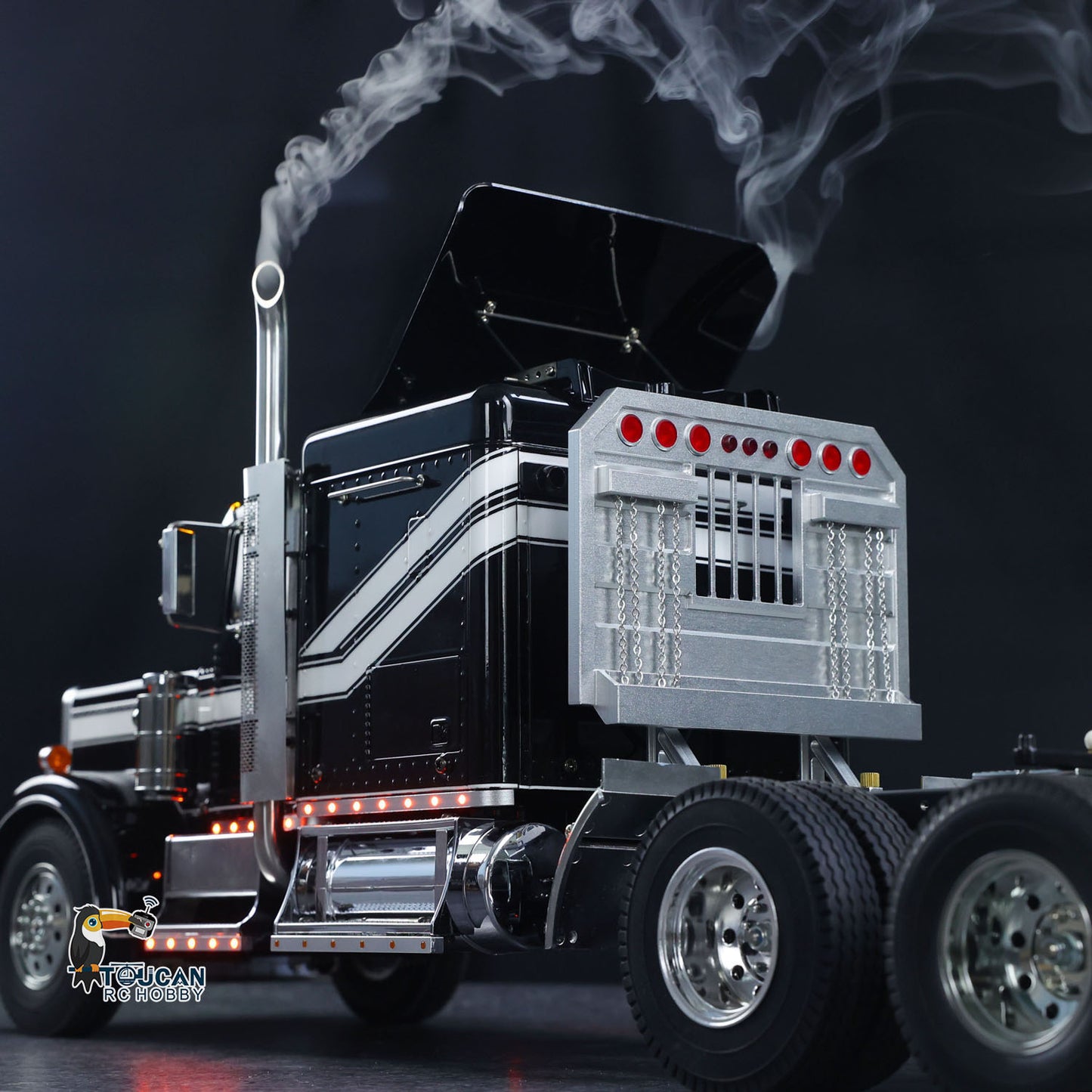 TOUCAN 8X4 King Hauler 1/14 RC Tractor Truck Model 3Speed Remote Control Lorry Car Chassis Suspension Flysky ST8 Radio Battery