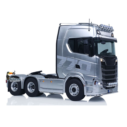 In Stock KABOLITE Metal 1/14 770S 100 RC Tractor Truck 6x6 Remote Control Lorry RTR Car Model 2Speed Gearbox Differential Lock Battery Radio System Light Sound