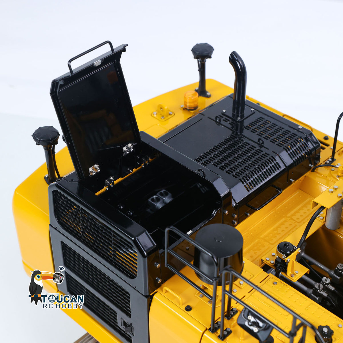 TOUCAN RC HOBBY LESU PC500 1/14 RC Metal Excavator B0020 Model Hydraulic Crawler Digger with Rock Arm Light System 3CH Valve Brushless Motor ESC
