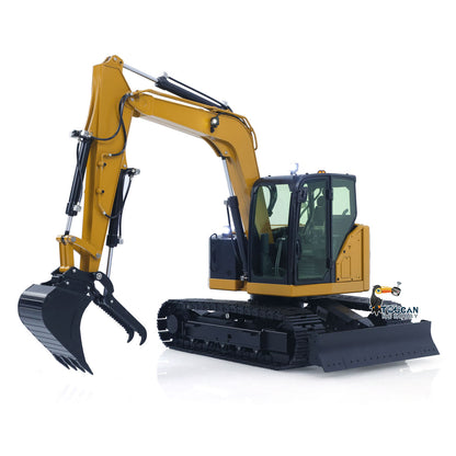 Metal 1/14 C308 Radio Control Hydraulic Excavator 4Valve RC Digger Engineering Vehicle Flysky ST8 Radio Lights Battery Assembled