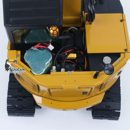Metal 1/14 C308 Radio Control Hydraulic Excavator 4Valve RC Digger Engineering Vehicle Flysky ST8 Radio Lights Battery Assembled
