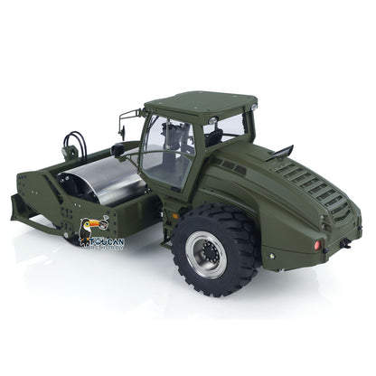 LESU AOUE H13i 1/14 Metal Hydraulic RC Road Roller FlySky I6S Remote Controller Front Shovel Sound Light System for Backyard Fun