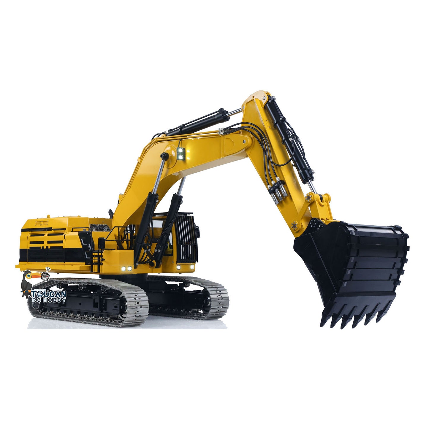 55KG! 1/12 Metal Remote Control Hydraulic Tracked Excavator 395F RC Digger 2830 Brushless Motor Dual Pump System Flysky Radio
