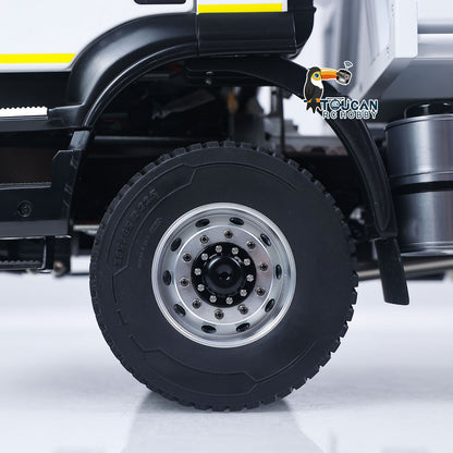 4*4 Metal 1/14 RC Hydraulic Dumper Truck Snow Blade Remote Control Tipper Cars Sound Light LED Assembled and Painted ESC Servo