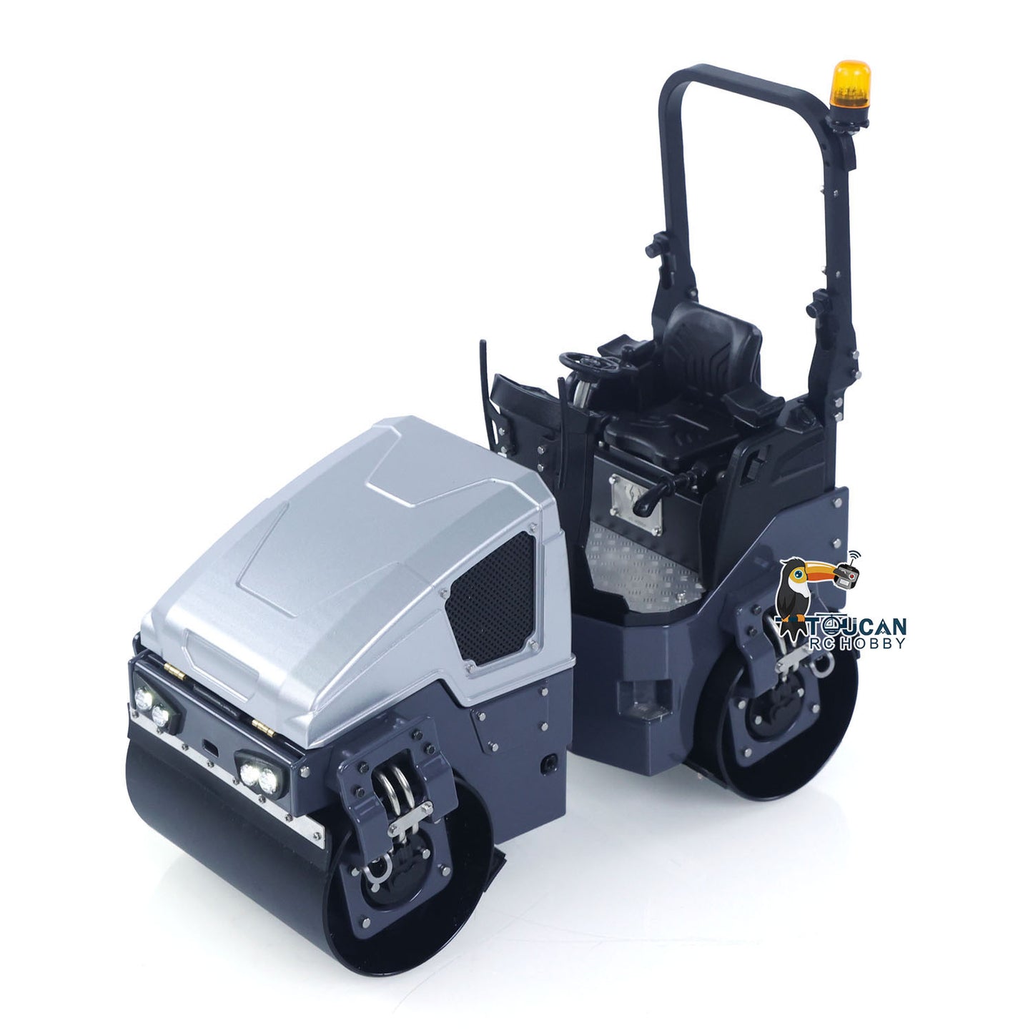1/14 Mini Metal Radio Controlled Road Roller BW120AD RC Construction Vehicle RTR Model Brushed ESC Motor Battery ST8 Radio
