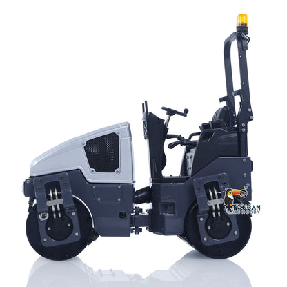 1/14 Mini Metal Radio Controlled Road Roller BW120AD RC Construction Vehicle RTR Model Brushed ESC Motor Battery ST8 Radio