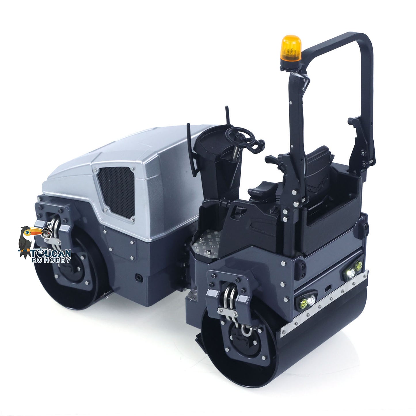 1/14 Mini Metal Radio Controlled Road Roller BW120AD RC Construction Vehicle RTR Model Brushed ESC Motor Battery ST8 Radio