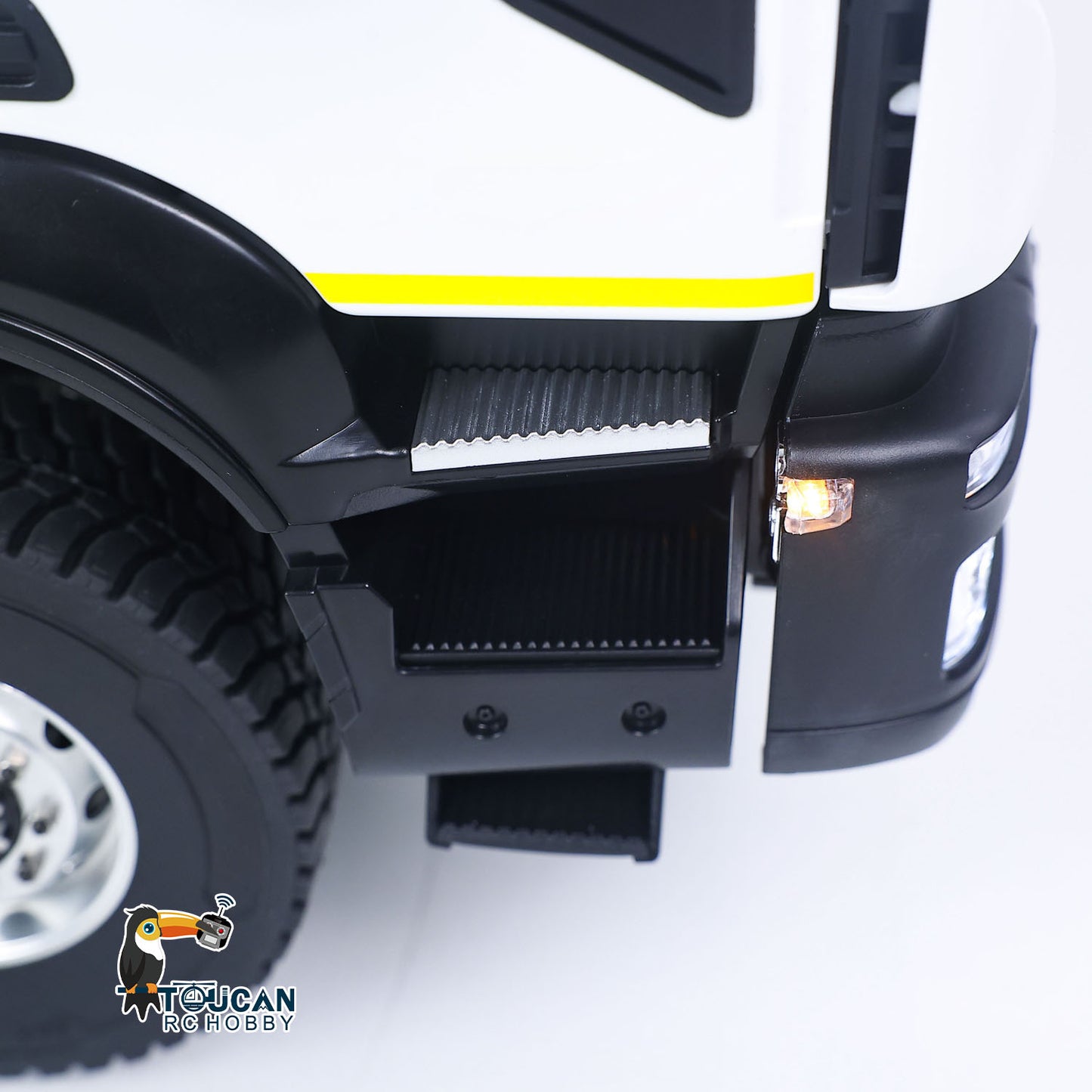 MODO 1/14 Metal 4x4 RC Hydraulic Dump Truck PNP Tipper Vehicle FlySky ST8 Controller Light Sound System Optional Spotlight Snow Blade for Construction Model Collectors