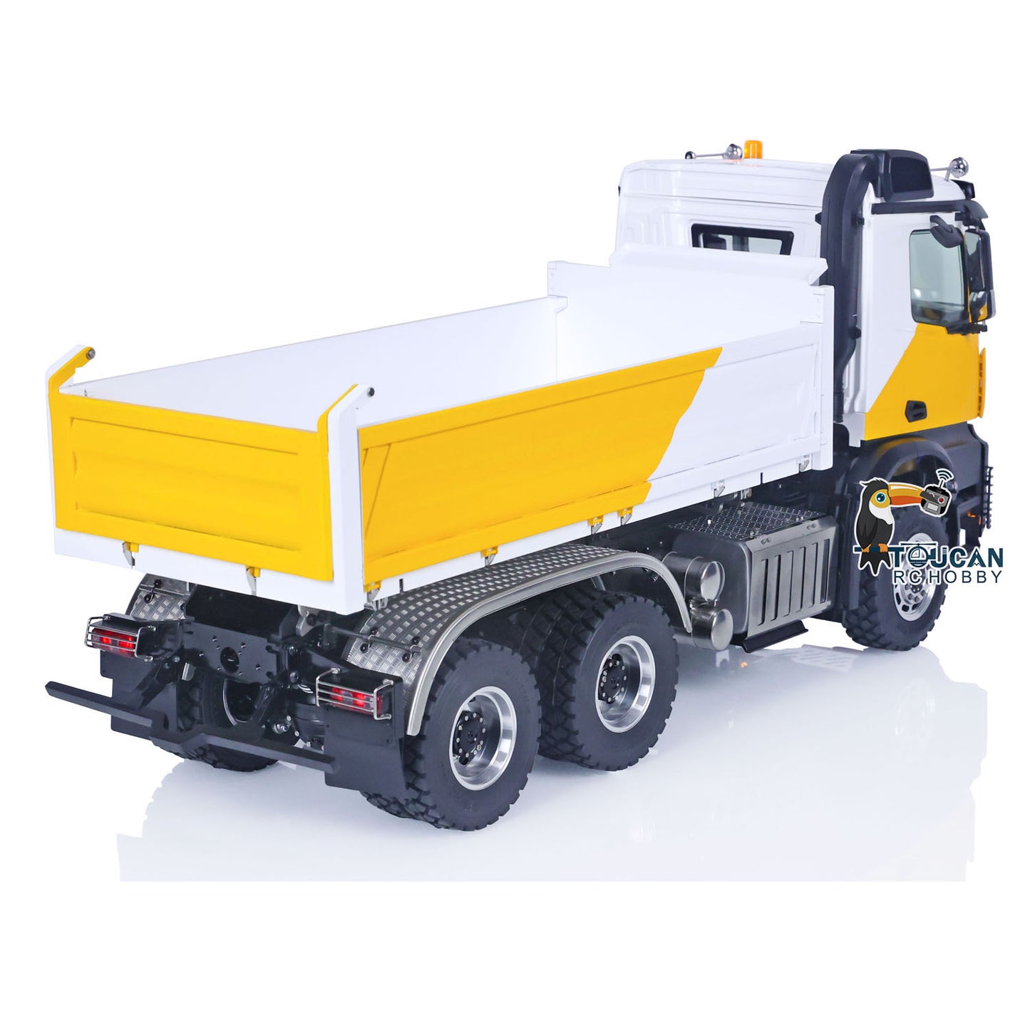 LESU K3363 Cabin 1/14 Metal 6x6 RC Hydraulic Dump Truck Model FlySky I6S Radio Controller 3 Speed Transmission Differential Lock for Club Events