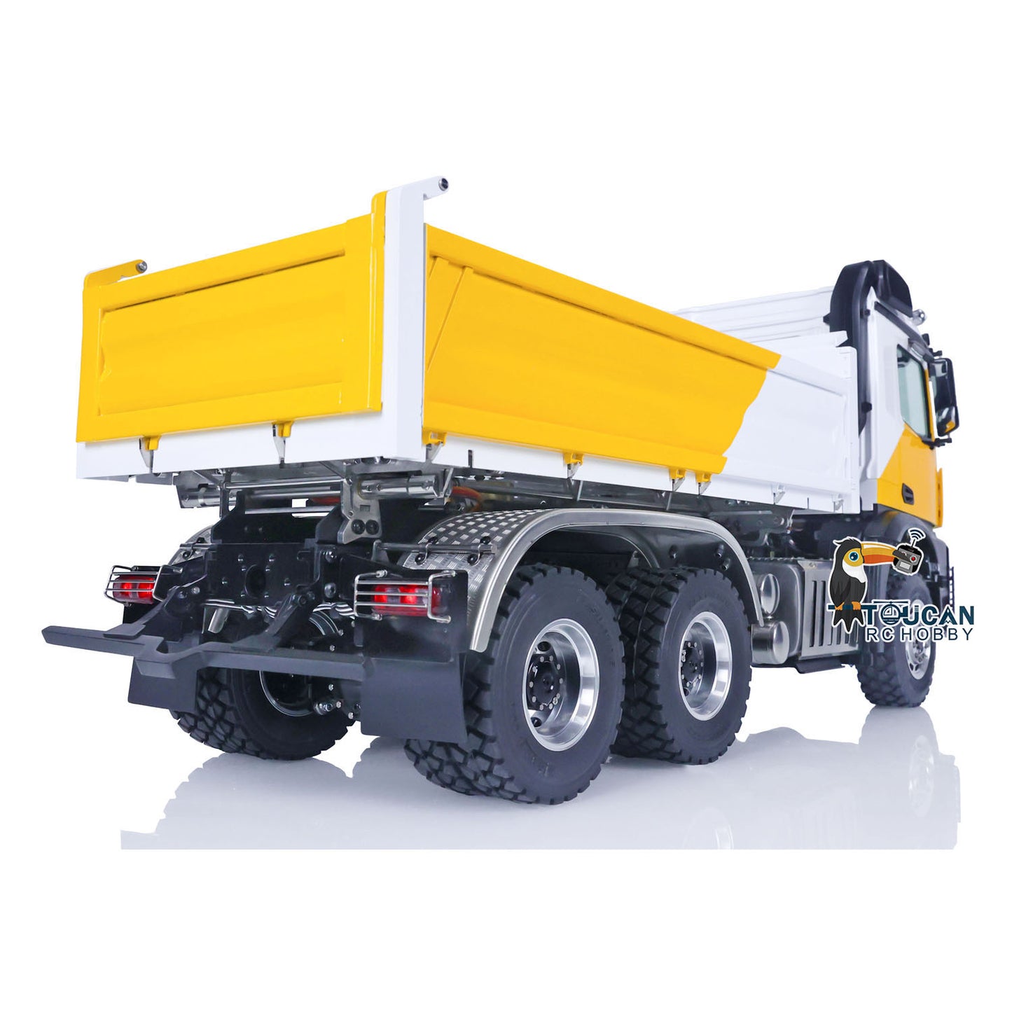 LESU K3363 Cabin 1/14 Metal 6x6 RC Hydraulic Dump Truck Model FlySky I6S Radio Controller 3 Speed Transmission Differential Lock for Club Events