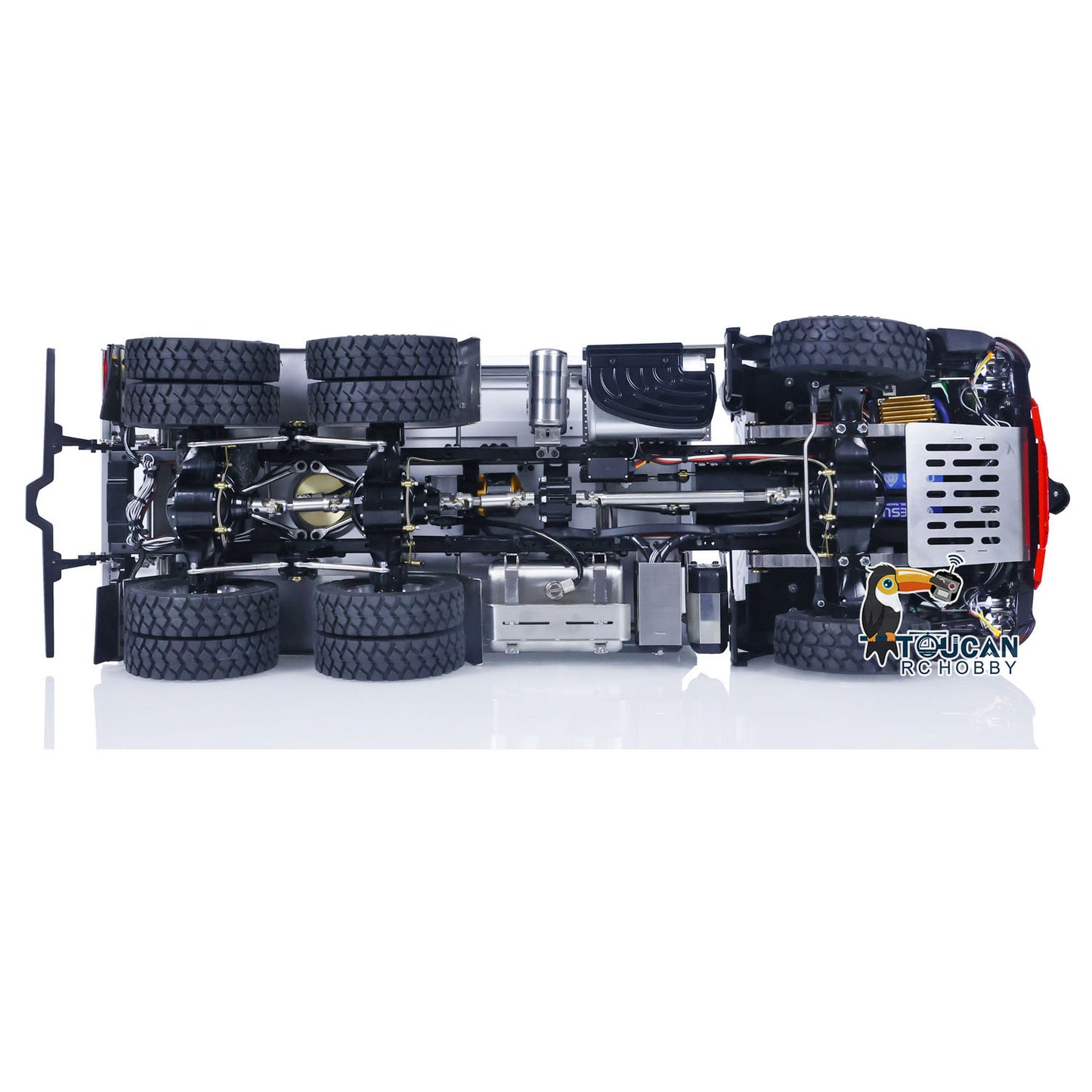 LESU K3363 Cabin 1/14 Metal 6x6 RC Hydraulic Dump Truck Model FlySky I6S Radio Controller 3 Speed Transmission Differential Lock for Club Events