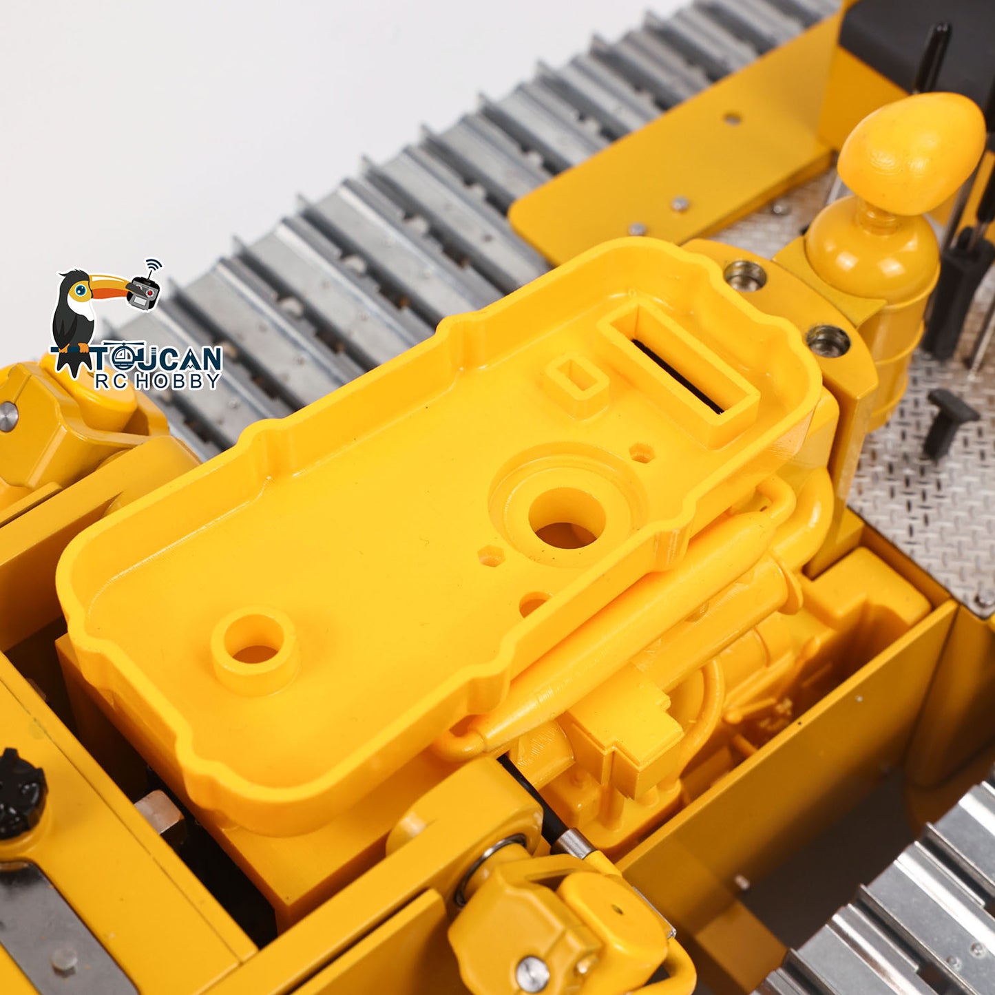 Metal 1/14 RC Bulldozer D7 Remote Control Dozer Model Hydraulic Construction Vehicles Truck Flysky Radio CNC Light Sound Battery