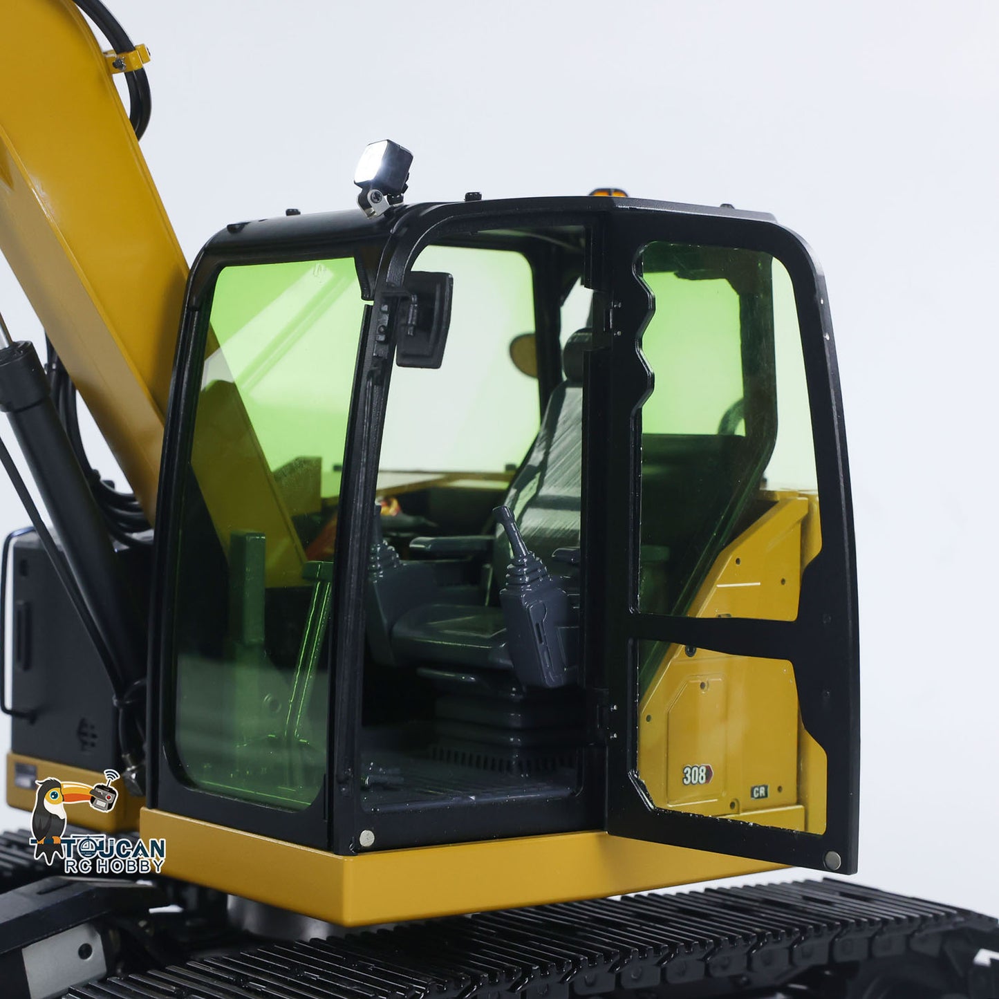 Metal 1/14 RC Hydraulic Excavator C308 Radio Controlled Digger Construction Vehicle RTR Model Flysky ST8 Radio Battery