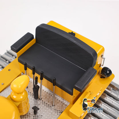 Metal 1/14 RC Bulldozer D7 Remote Control Dozer Model Hydraulic Construction Vehicles Truck Flysky Radio CNC Light Sound Battery