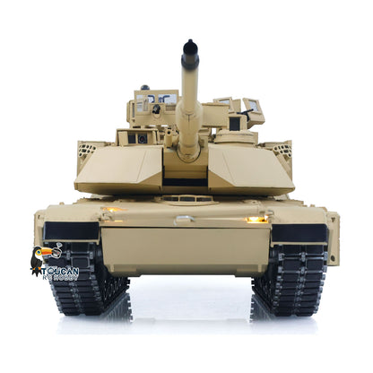 TOUCAN 1/16 Metal RC Tank M1A2 Abrams IR Dual Current Driving Gearbox Barrel Recoil Elevation 360 Turret Rotation Smoke RTR