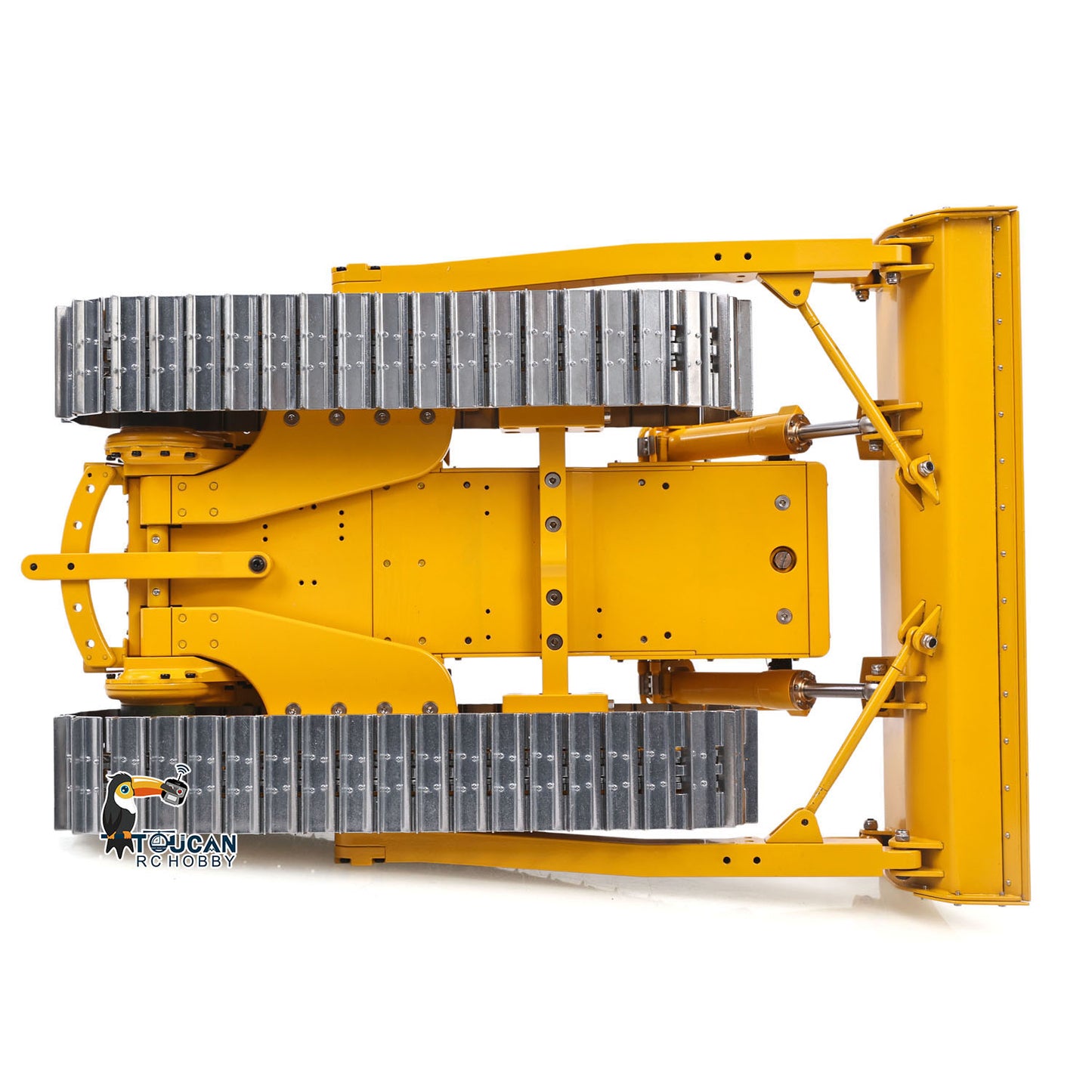 Metal 1/14 RC Bulldozer D7 Remote Control Dozer Model Hydraulic Construction Vehicles Truck Flysky Radio CNC Light Sound Battery