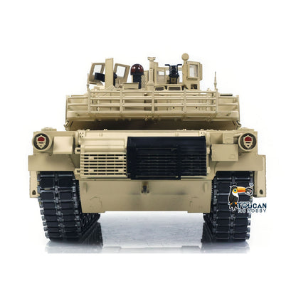TOUCAN 1/16 Metal RC Tank M1A2 Abrams IR Dual Current Driving Gearbox Barrel Recoil Elevation 360 Turret Rotation Smoke RTR
