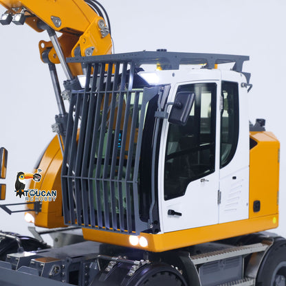 Fast Free Shipping 1/14 RC Hydraulic Wheeled Excavator LR914 8-ways Valve RTR Metal Remote Control 4*4 Digger Model Axle Lock Flysky PL18EV Lite