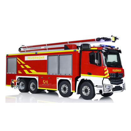 8x4 1/14 Metal Chassis RC Snozzle High-reach Extendable Turret Fire Truck Car PNP Vehicle Hobby Model 3363 ST8 Remote