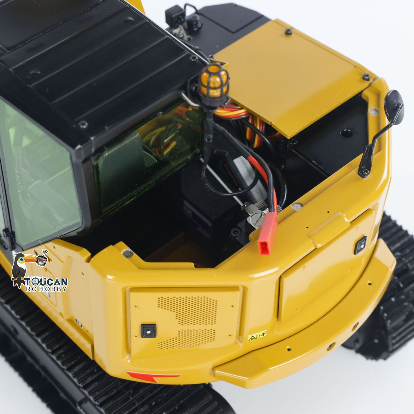 Metal 1/14 RC Hydraulic Excavator C308 Radio Controlled Digger Construction Vehicle RTR Model Flysky ST8 Radio Battery