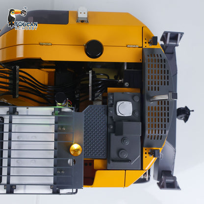 CUT Model LR914 1/14 Metal RC Hydraulic Wheel Excavator RTR 8-Way Valve Axle Differential Lock Hobbywing Fusion Brushless Motor & ESC Quick Coupler Light Sound Tail Hook