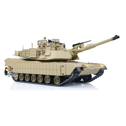 TOUCAN 1/16 Metal RC Tank M1A2 Abrams IR Dual Current Driving Gearbox Barrel Recoil Elevation 360 Turret Rotation Smoke RTR