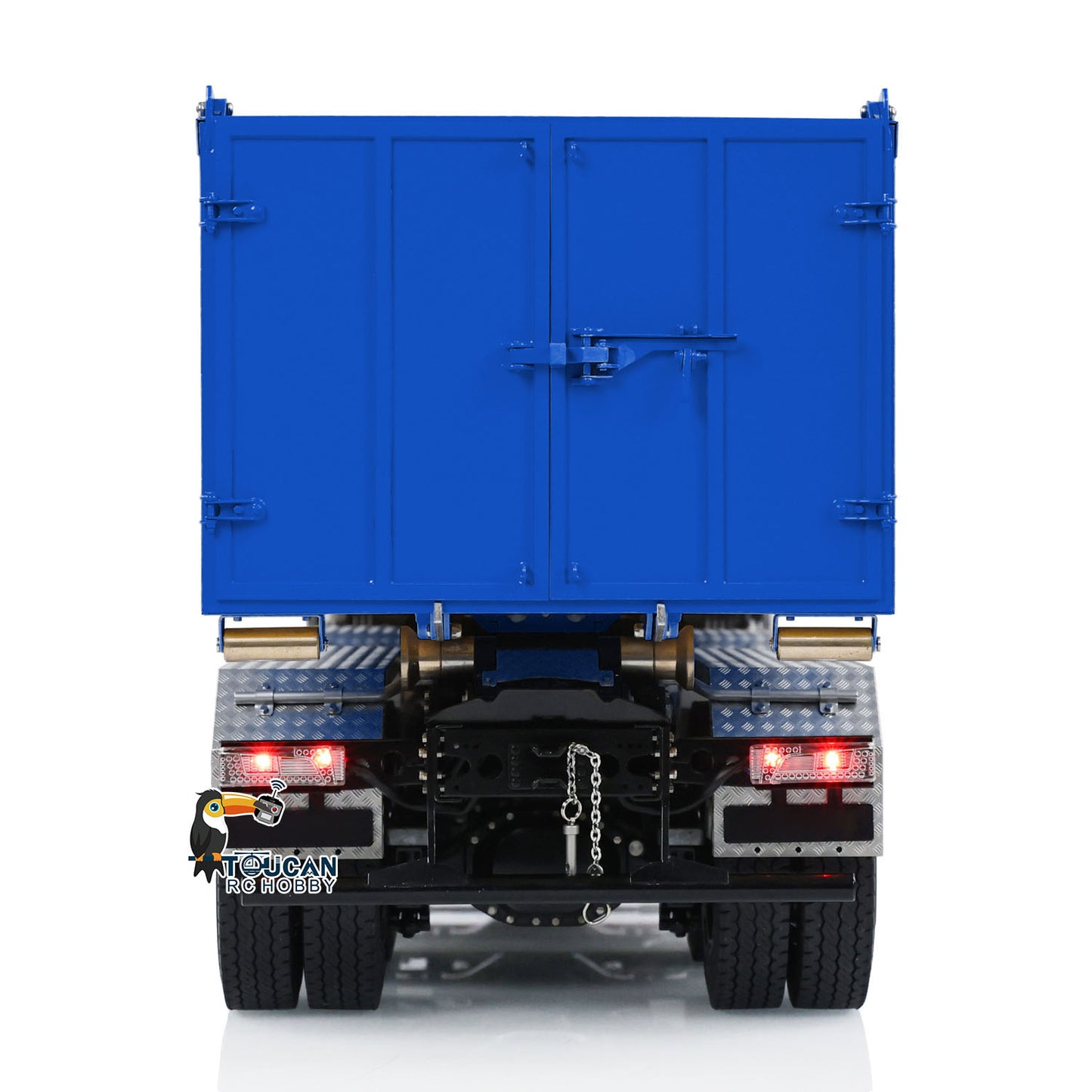 Toucanhobby G88 1/14 Metal 8x8 RC Roll On Off Hydraulic Dump Truck PNP 3 Speed Transmission Differential Lock Axles ST8 Controller Light Sound System for Construction Model Collectors
