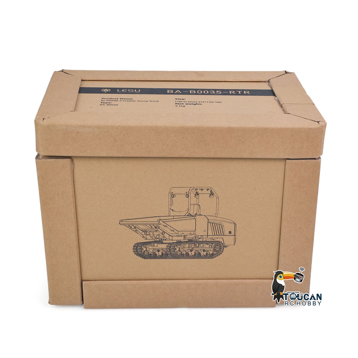 In Stock Metal LESU 1/14 RC Dump Truck KC300HR-5 Hydraulic Remote Control Tracked Tipper Car Model 180 Degree Rotation Openable Door Lights