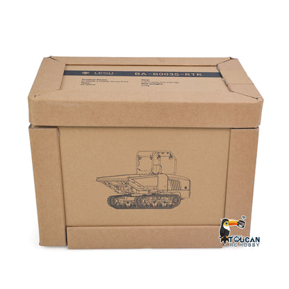 In Stock Metal LESU 1/14 RC Dump Truck KC300HR-5 Hydraulic Remote Control Tracked Tipper Car Model 180 Degree Rotation Openable Door Lights