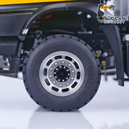 LESU K3363 Cabin 1/14 Metal 6x6 RC Hydraulic Dump Truck Model FlySky I6S Radio Controller 3 Speed Transmission Differential Lock for Club Events
