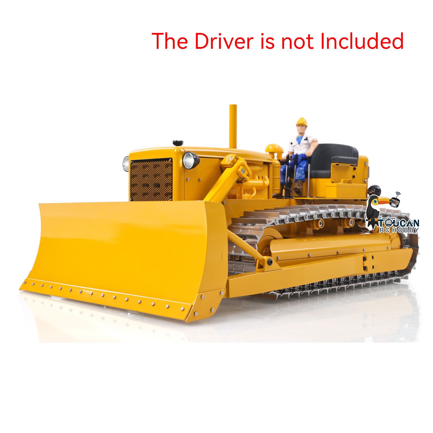 Metal 1/14 RC Bulldozer D7 Remote Control Dozer Model Hydraulic Construction Vehicles Truck Flysky Radio CNC Light Sound Battery